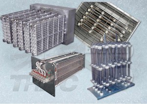 Batteries électriques à fil nu pour chauffage d’air